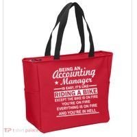 Being An Accounting Manager Riding A Bike In Hell Tote Bag thumb 2