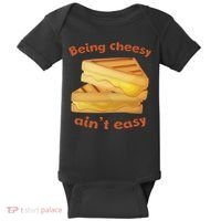 Being Cheesy Ain't Easy Baby Bodysuit thumb 0