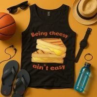 Being Cheesy Ain't Easy Tank Top thumb 4