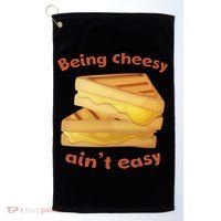Being Cheesy Ain't Easy Golf Towel thumb 0