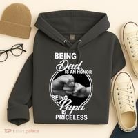 Being Dad Is An Honor Papa Is Priceless Hoodie thumb 4