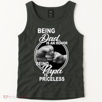 Being Dad Is An Honor Papa Is Priceless Tank Top thumb 2