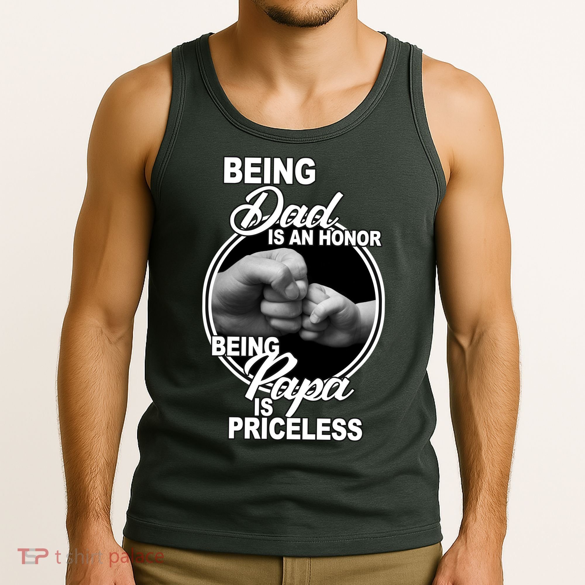 Being Dad Is An Honor Papa Is Priceless Tank Top