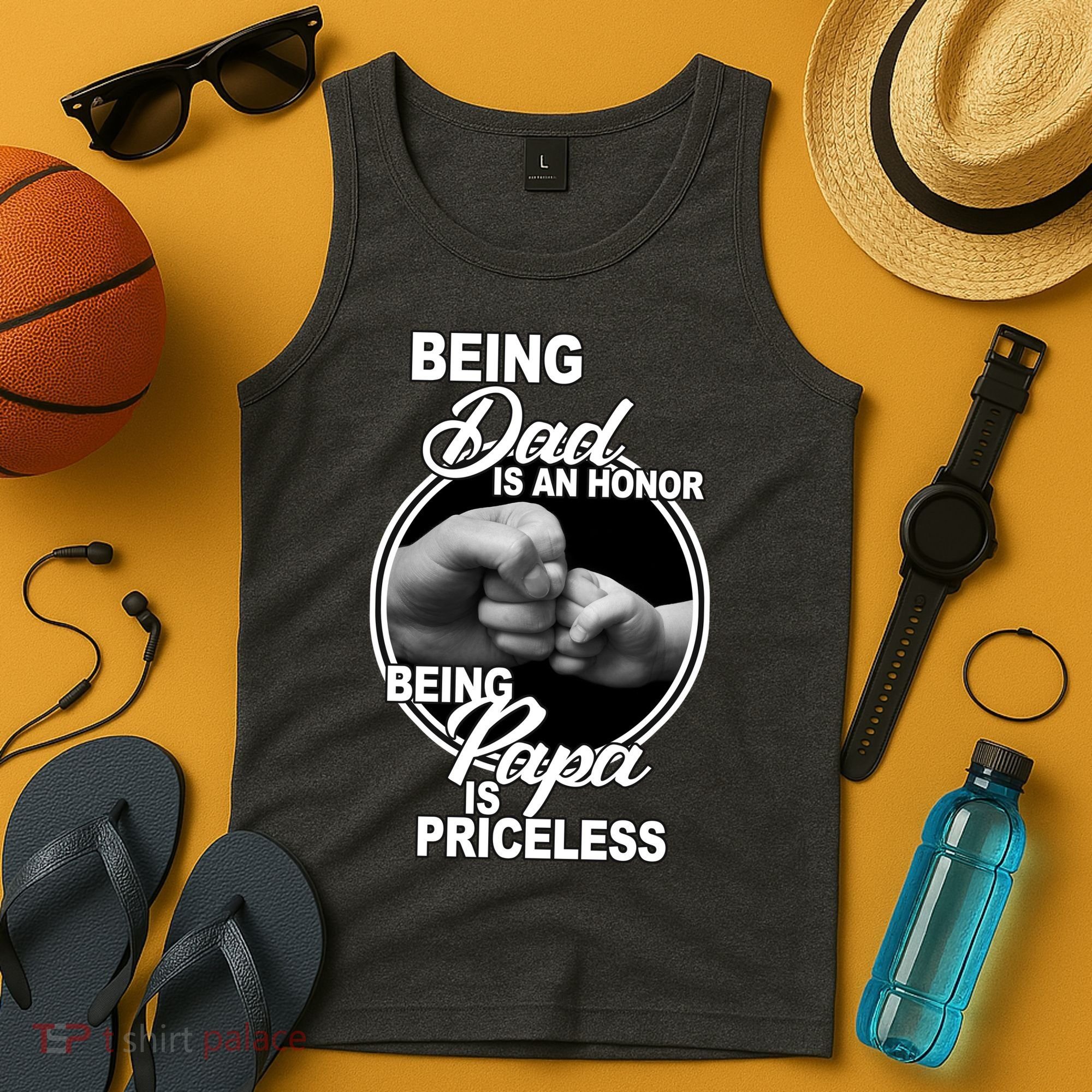 Being Dad Is An Honor Papa Is Priceless Tank Top