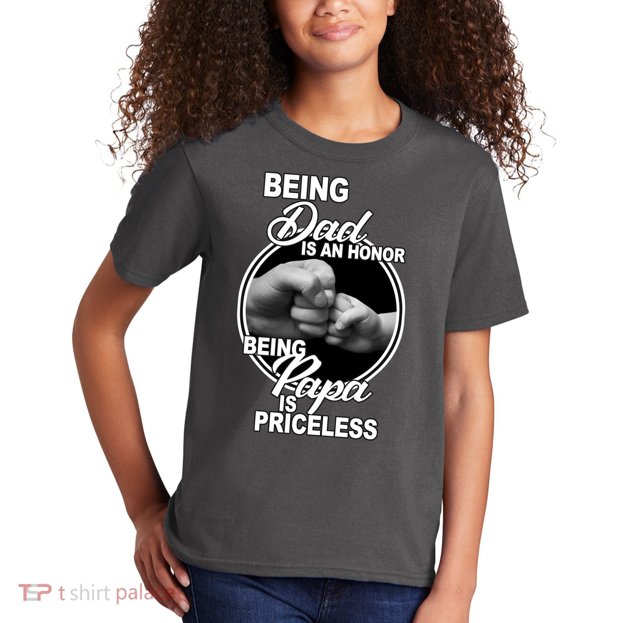 Being Dad Is An Honor Papa Is Priceless Kids T-Shirt