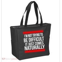 Being Difficult Comes Naturally Tote Bag thumb 2