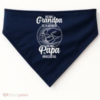 Being Grandpa Is A Honor Being Papa Is Priceless USA-Made Doggie Bandana thumb 0