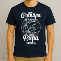Being Grandpa Is A Honor Being Papa Is Priceless T-Shirt thumb 3