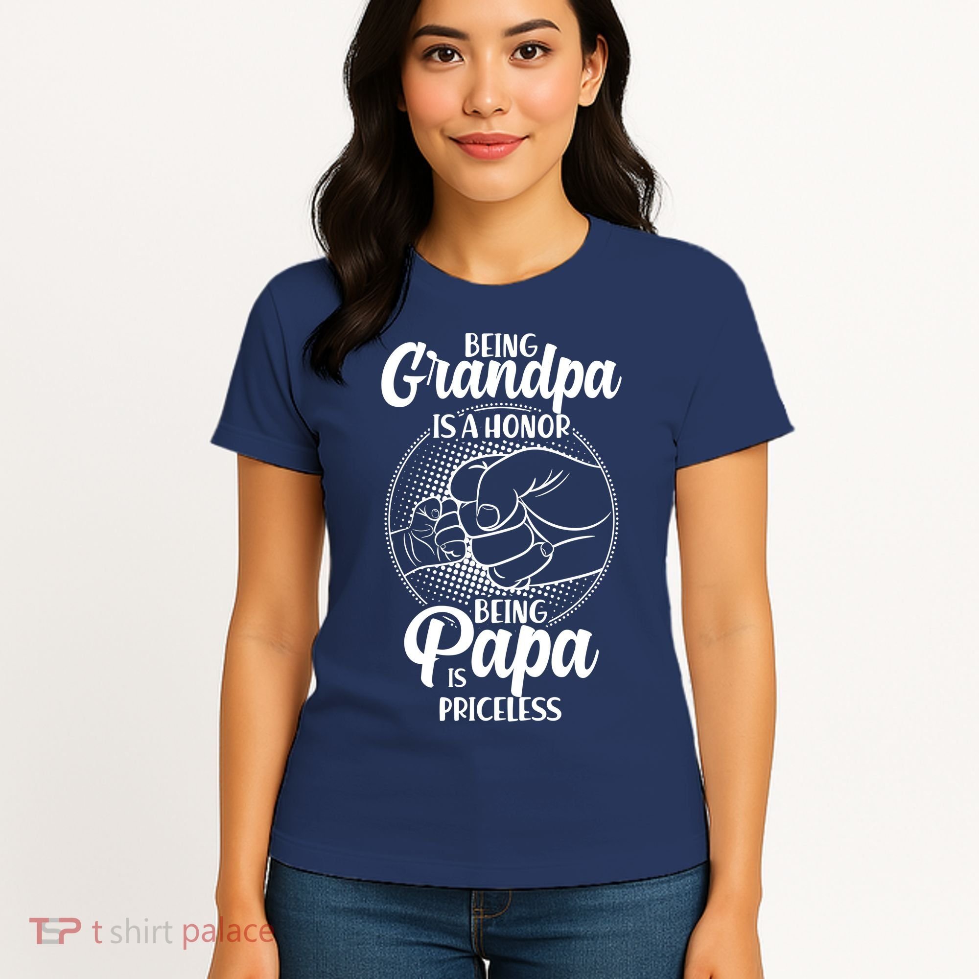 Being Grandpa Is A Honor Being Papa Is Priceless Women's T-Shirt