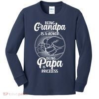 Being Grandpa Is A Honor Being Papa Is Priceless Kids Long Sleeve Shirt thumb 0