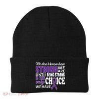Being Strong Is The Only Choice Lupus Awareness Beanie thumb 0