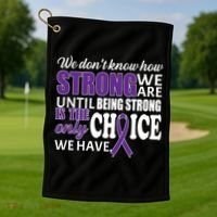 Being Strong Is The Only Choice Lupus Awareness Golf Towel thumb 1