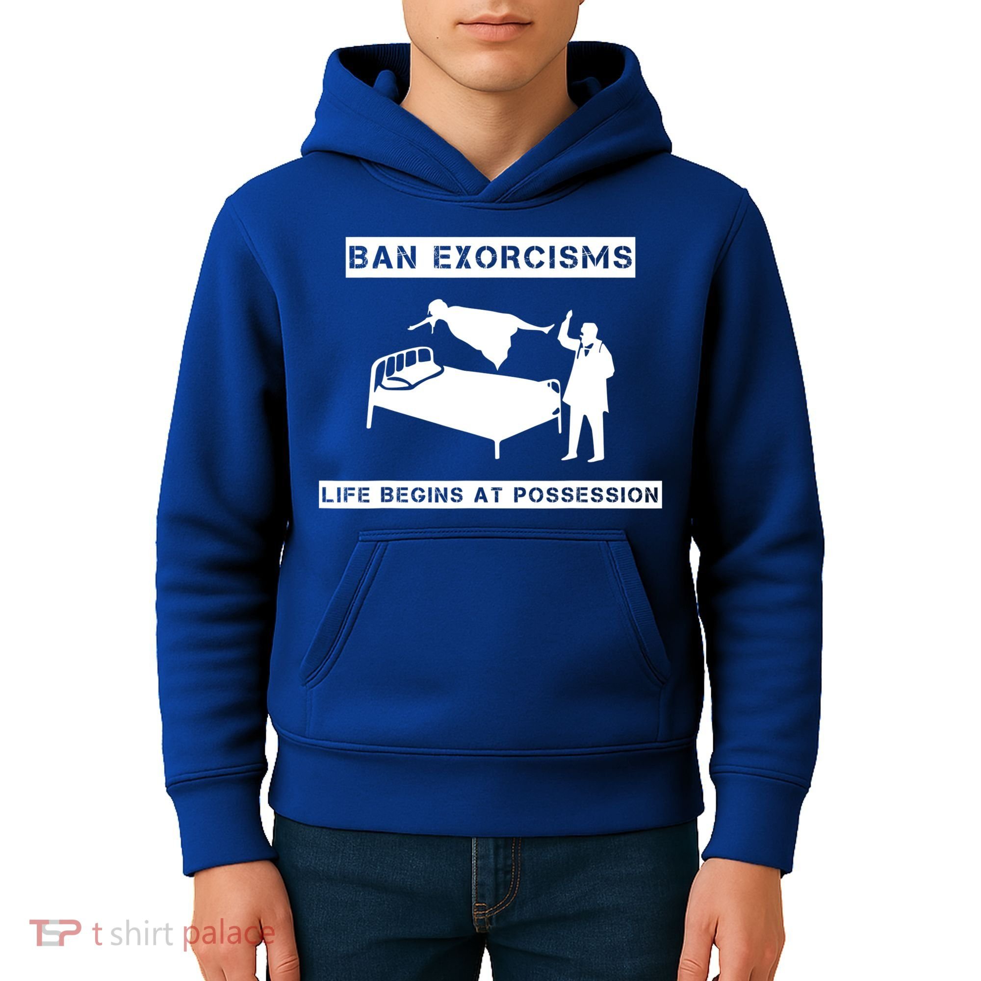 Ban Exorcisms Life Begins At Possession Apparel Kids Hoodie