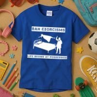 Ban Exorcisms Life Begins At Possession Apparel Kids T-Shirt thumb 3