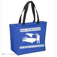 Ban Exorcisms Life Begins At Possession Apparel Tote Bag thumb 2