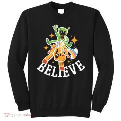 Believe Alien Unicorn Sweatshirt