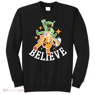 Believe Alien Unicorn Sweatshirt