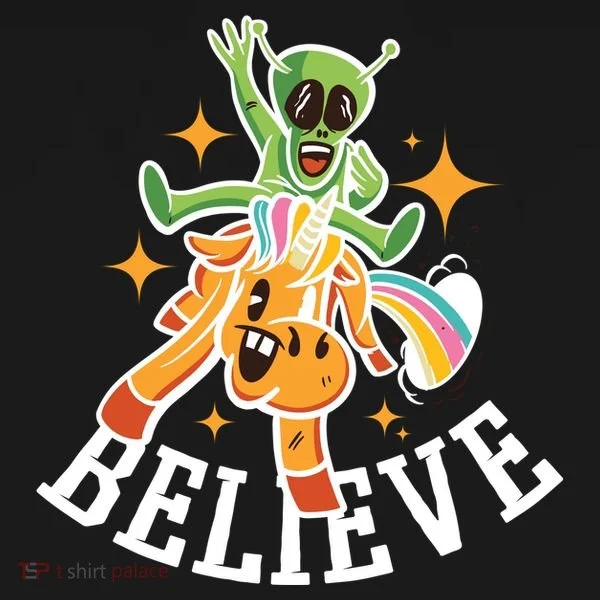 Believe Alien Unicorn Bucket Hat
