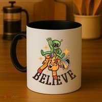 Believe Alien Unicorn Coffee Mug thumb 4