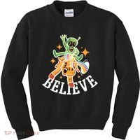 Believe Alien Unicorn Kids Sweatshirt thumb 0