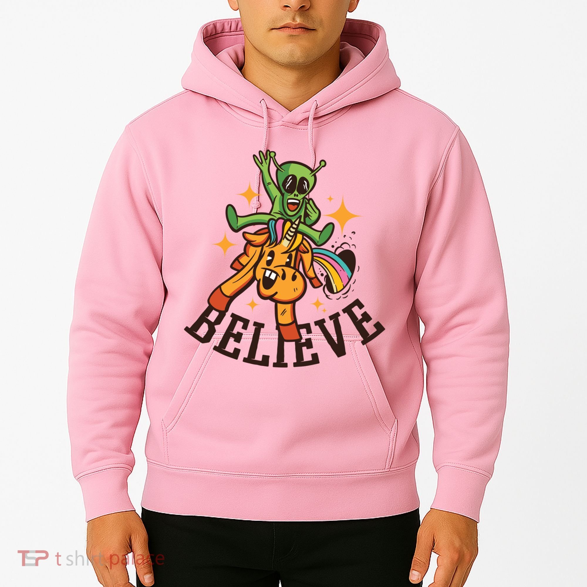 Believe Alien Unicorn Hoodie