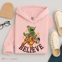 Believe Alien Unicorn Hoodie thumb 4