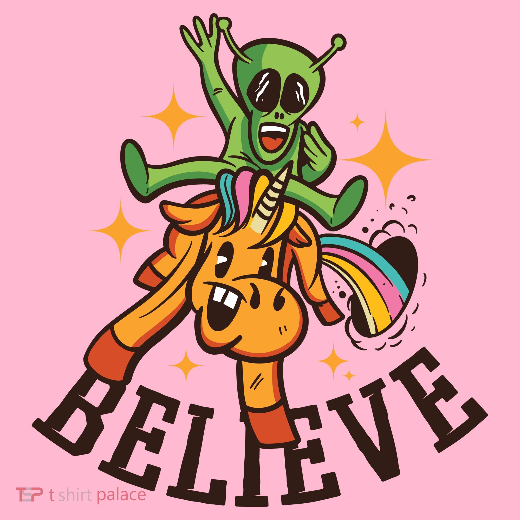 Believe Alien Unicorn Hoodie