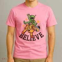 Believe Alien Unicorn T-Shirt thumb 3