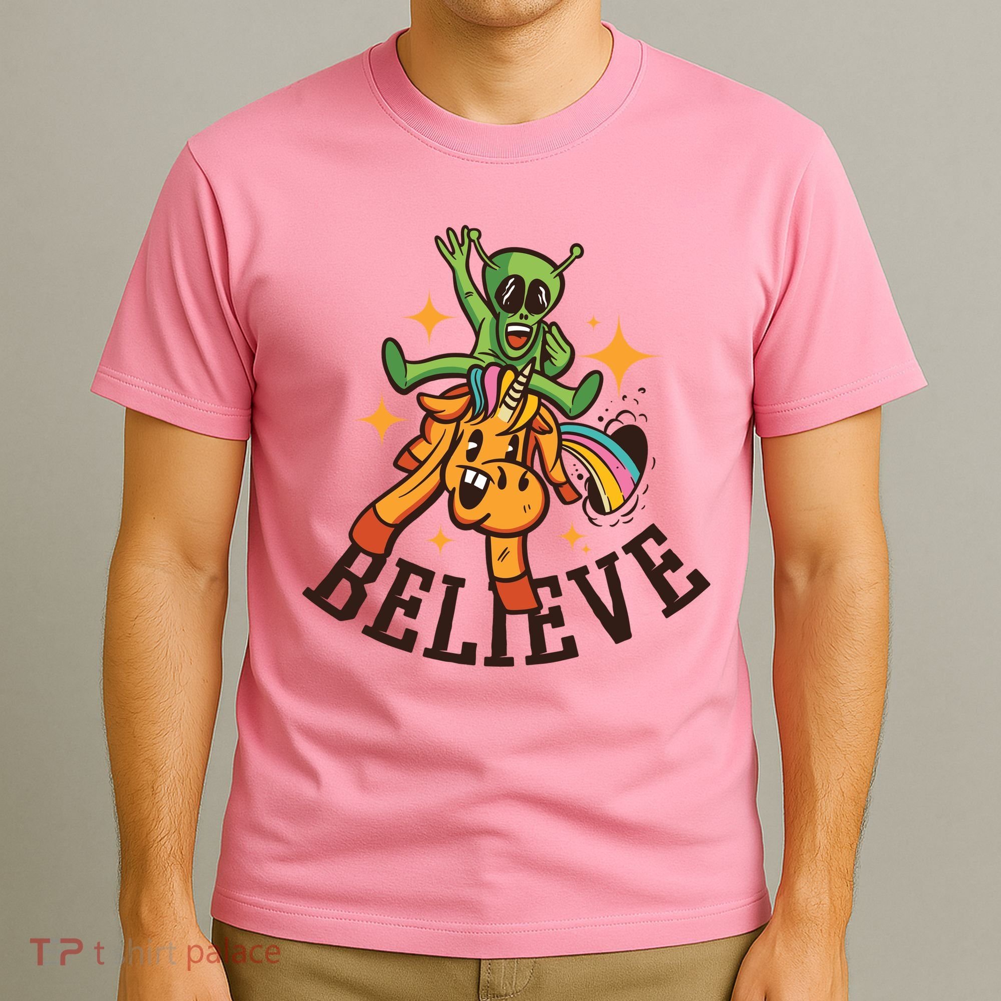 Believe Alien Unicorn T-Shirt