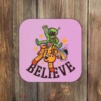 Believe Alien Unicorn Coaster thumb 0