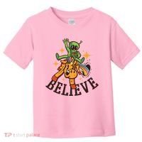 Believe Alien Unicorn Toddler T-Shirt thumb 0