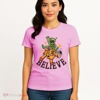 Believe Alien Unicorn Women's T-Shirt thumb 4