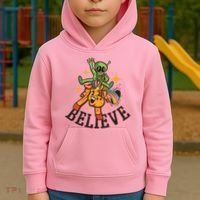 Believe Alien Unicorn Kids Hoodie thumb 2