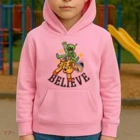 Believe Alien Unicorn Kids Hoodie thumb 2