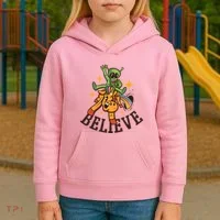 Believe Alien Unicorn Kids Hoodie thumb 3