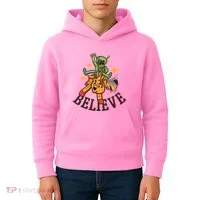 Believe Alien Unicorn Kids Hoodie thumb 4