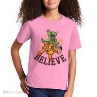 Believe Alien Unicorn Kids T-Shirt thumb 2
