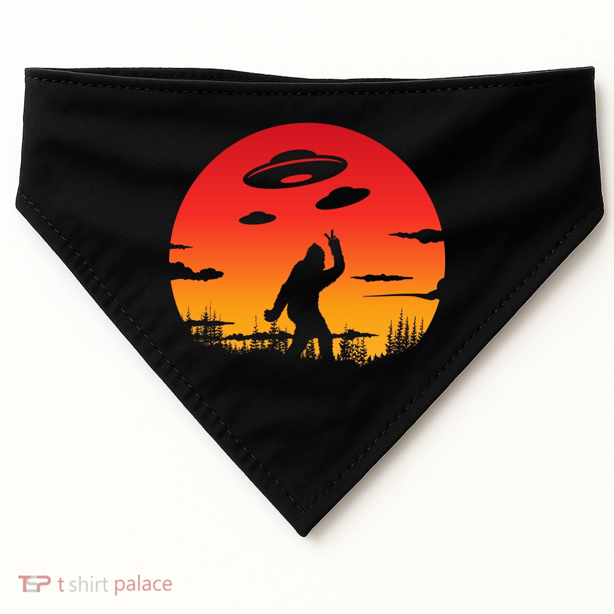 Believe Bigfoot UFO USA-Made Doggie Bandana
