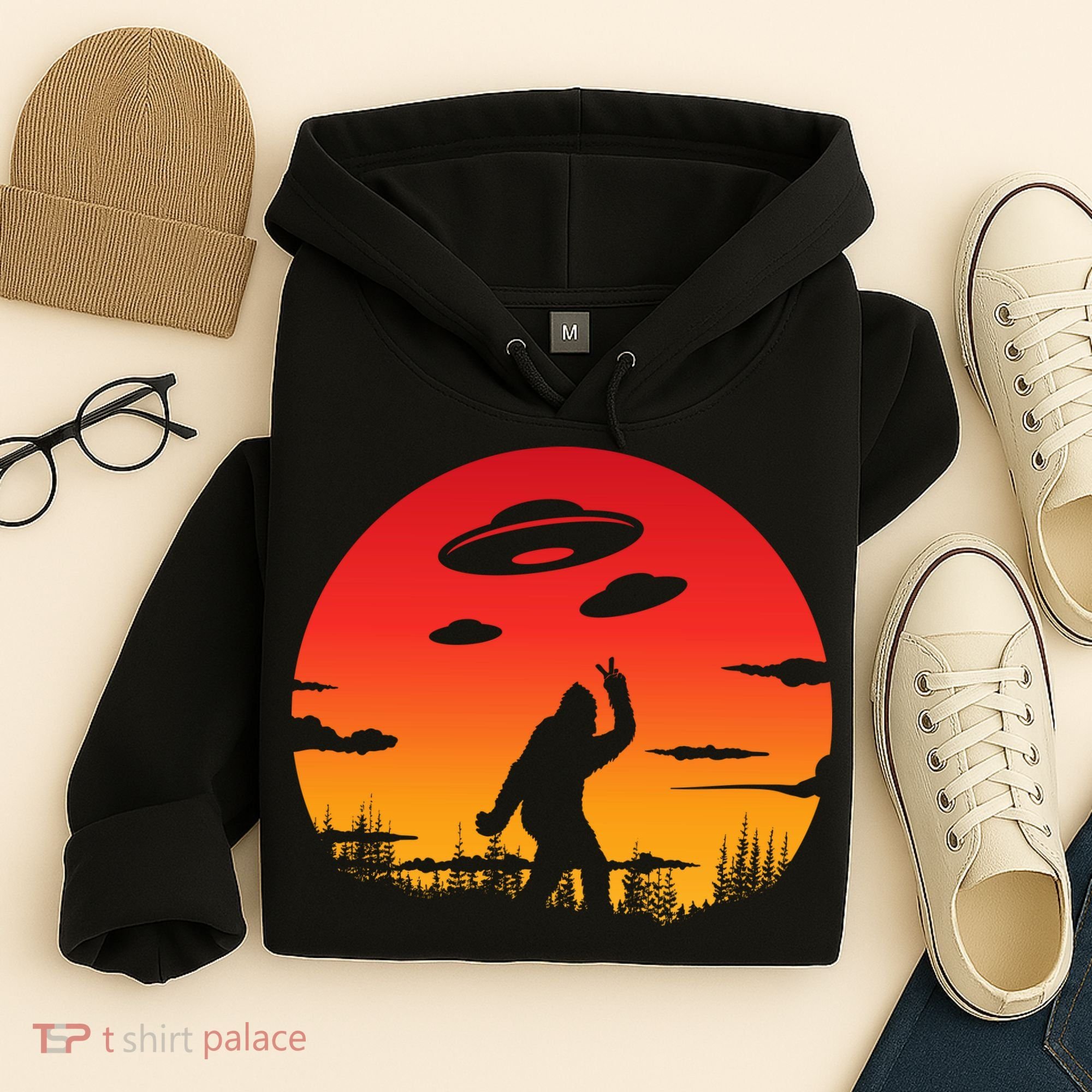 Believe Bigfoot UFO Hoodie