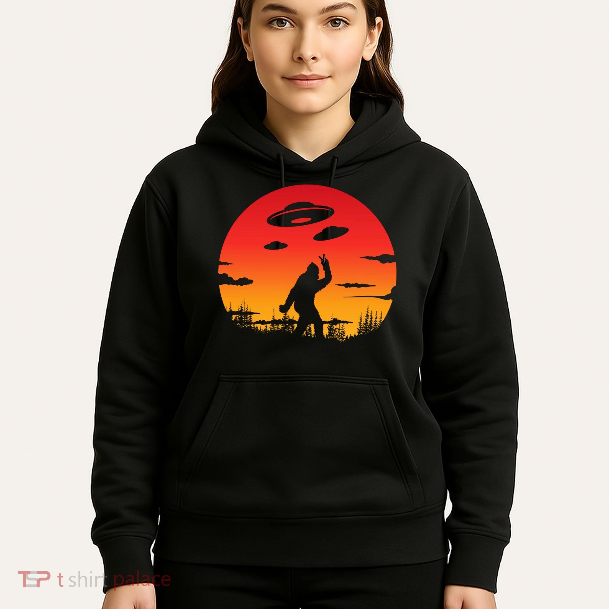 Believe Bigfoot UFO Hoodie