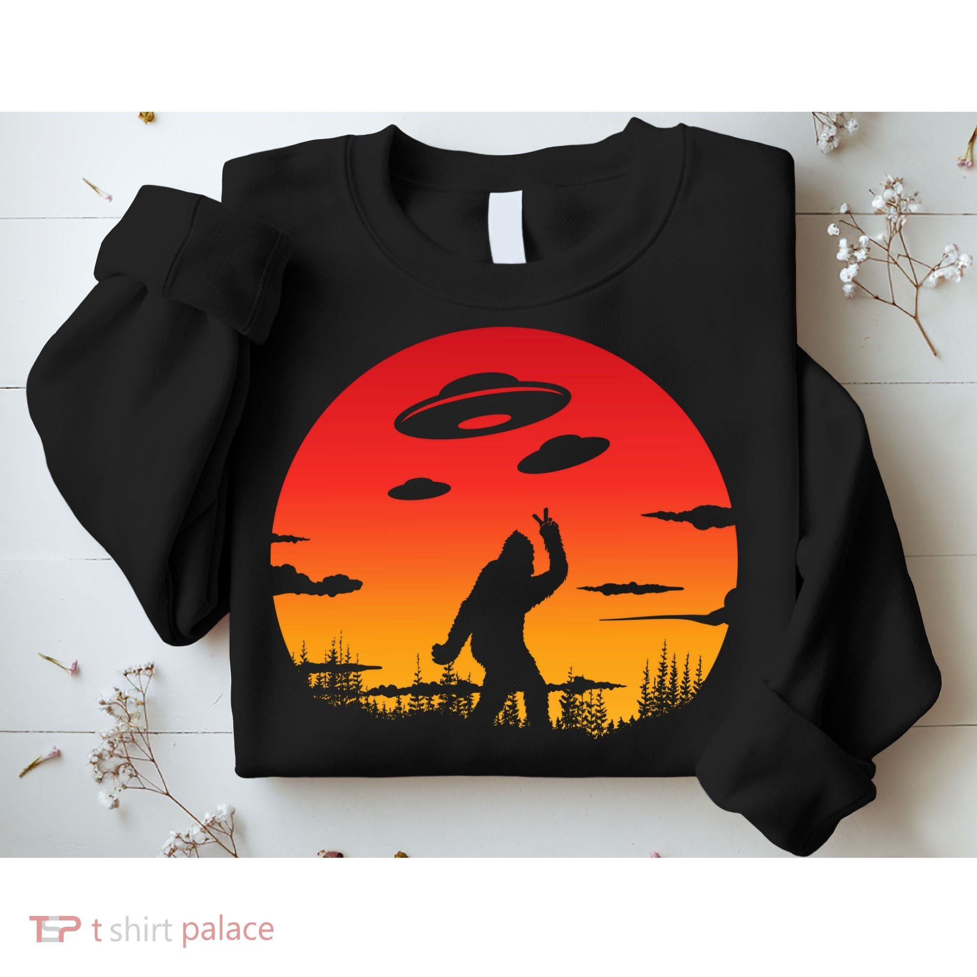 Believe Bigfoot UFO Sweatshirt