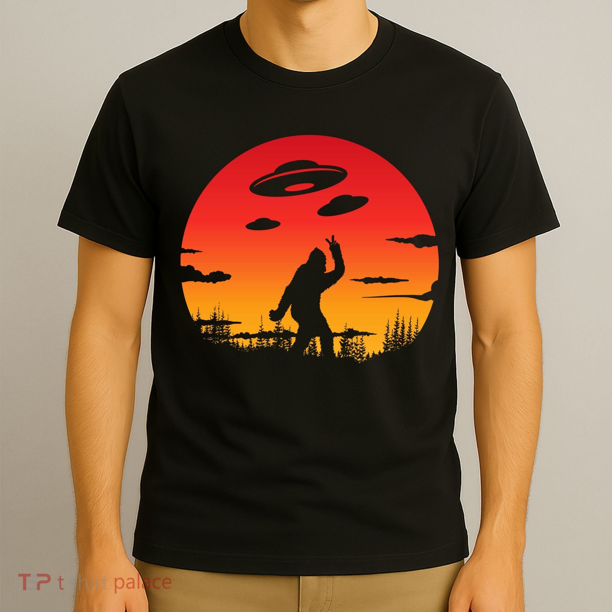 Believe Bigfoot UFO T-Shirt