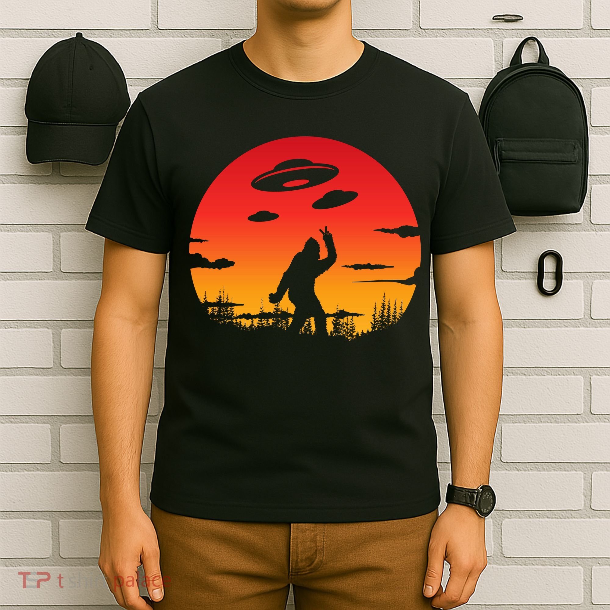 Believe Bigfoot UFO T-Shirt