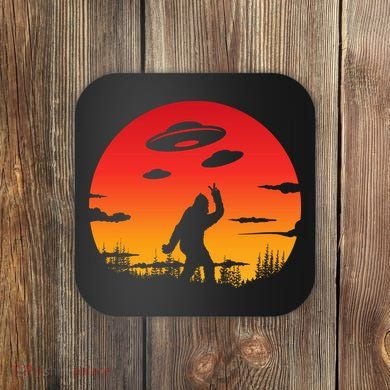 Believe Bigfoot UFO Coaster
