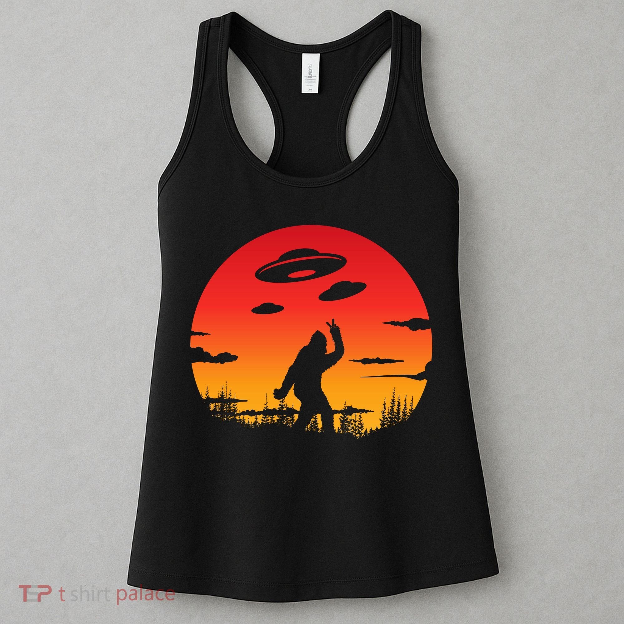 Believe Bigfoot UFO Women's Tank Top