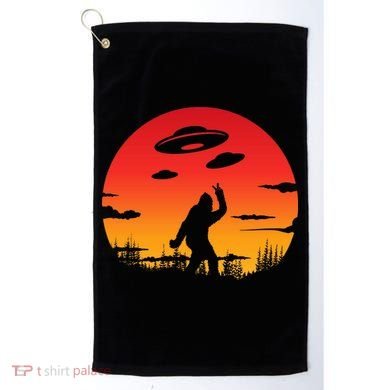 Believe Bigfoot UFO Golf Towel