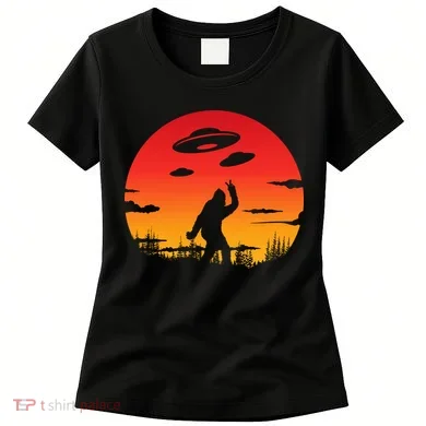 Believe Bigfoot UFO Women's T-Shirt