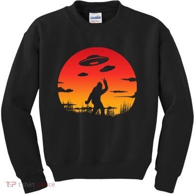 Believe Bigfoot UFO Kids Sweatshirt