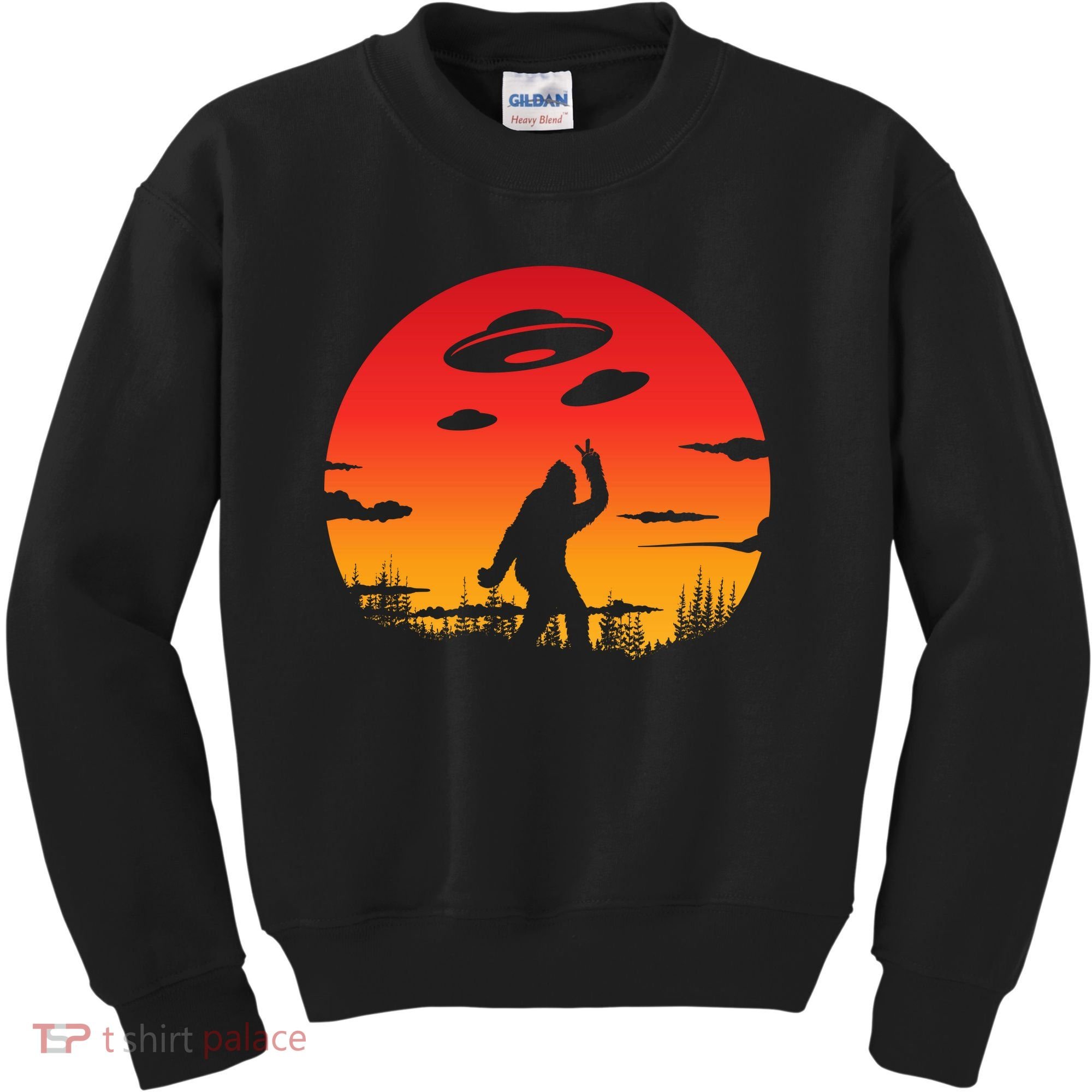 Believe Bigfoot UFO Kids Sweatshirt
