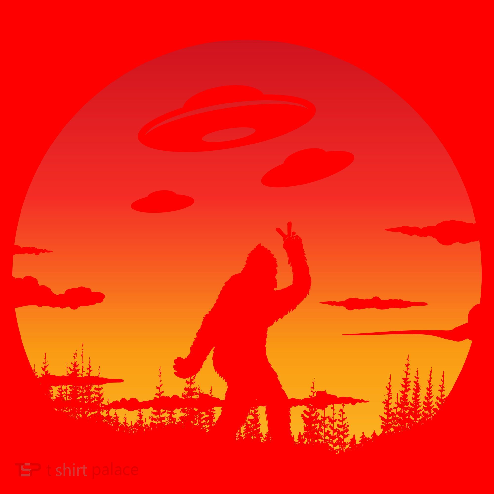 Believe Bigfoot UFO Santa Hat